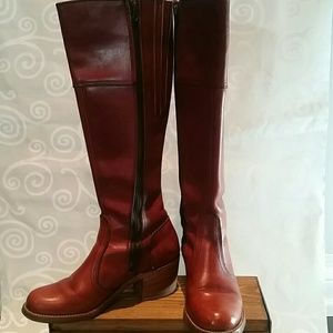 Vintage knee high leather boots